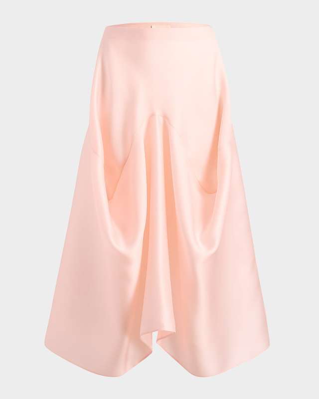 Sawyer Draped Silk Maxi Skirt